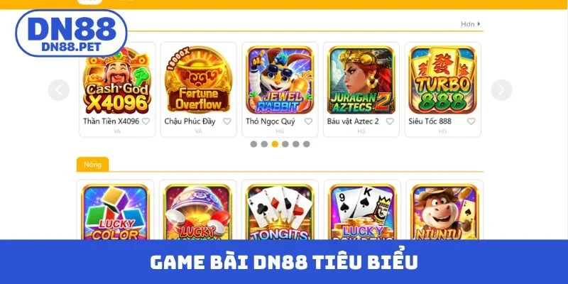 Game bài DN88 tiêu biểu