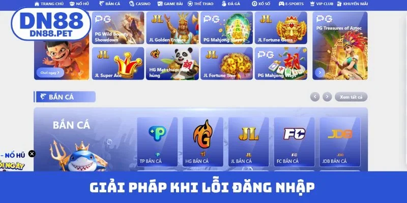 Giải pháp khi lỗi đăng nhập